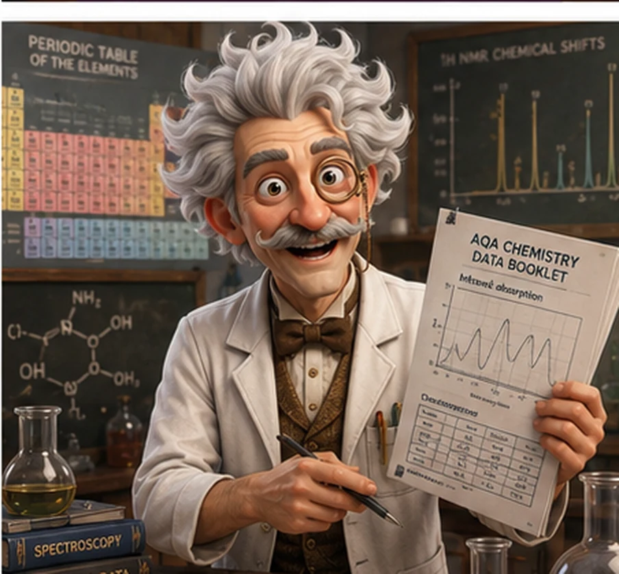 The chemistry professor consulting chemistry reference data
