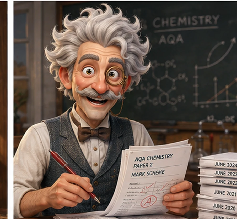 The chemistry professor working through past examination papers